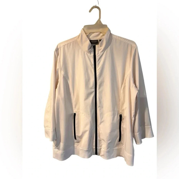Chico's Addition White Windbreaker Size 12/14 - Picture 4 of 11